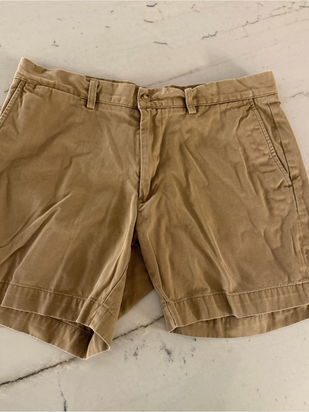 Polo Ralph Lauren Mens Classic Short 34 Chino Cotton Tan Khaki